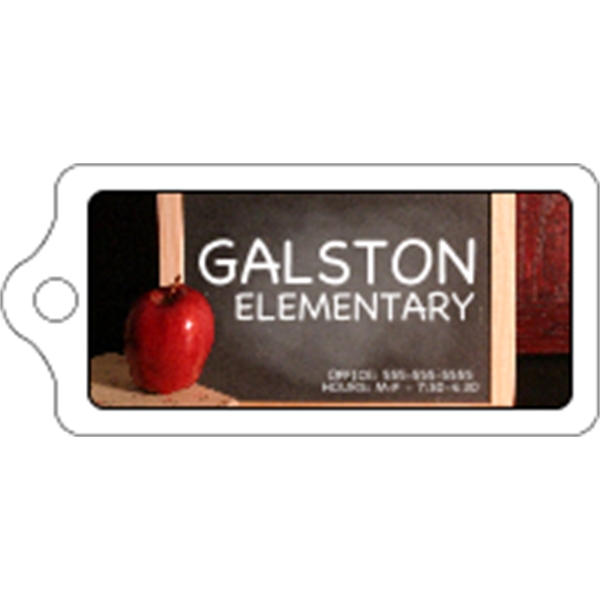 2.75" x 1.25" Rect. 4CP Mini Key Tag