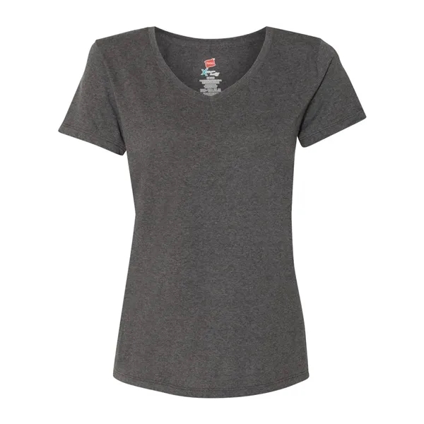 Hanes Women's Perfect-T Triblend V-Neck T-Shirt - Hanes Women's Perfect-T Triblend V-Neck T-Shirt - Image 12 of 13
