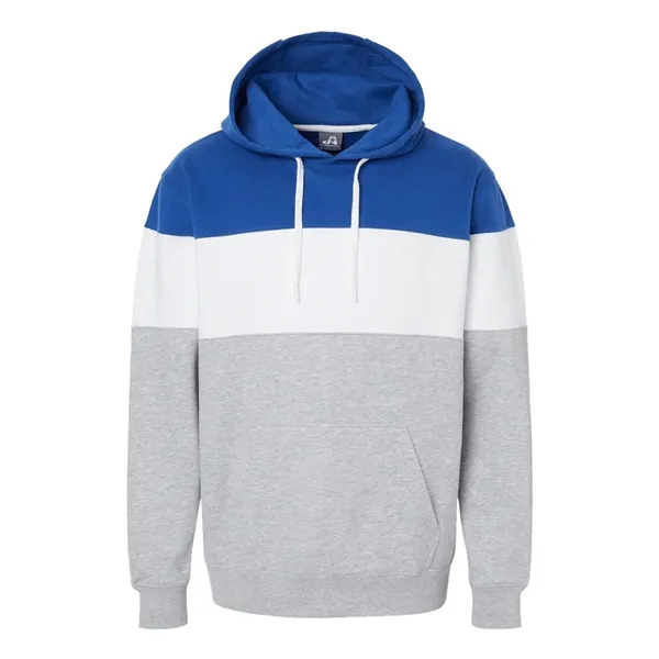 J. America Men's Varsity Fleece Colorblocked Hooded Sweat... - J. America Men's Varsity Fleece Colorblocked Hooded Sweat... - Image 15 of 16