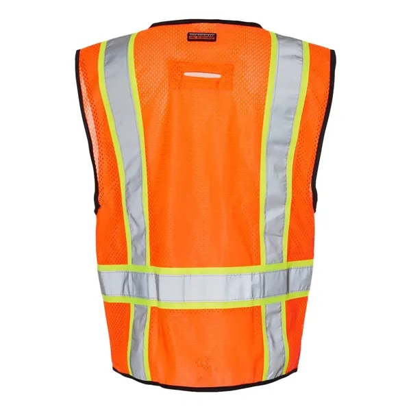 Kishigo Unisex 6 Pocket Contrast Class 2 Vest - Kishigo Unisex 6 Pocket Contrast Class 2 Vest - Image 4 of 4