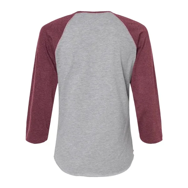 LAT Women's Baseball Fine Jersey Three-Quarter Sleeve Tee - LAT Women's Baseball Fine Jersey Three-Quarter Sleeve Tee - Image 6 of 22