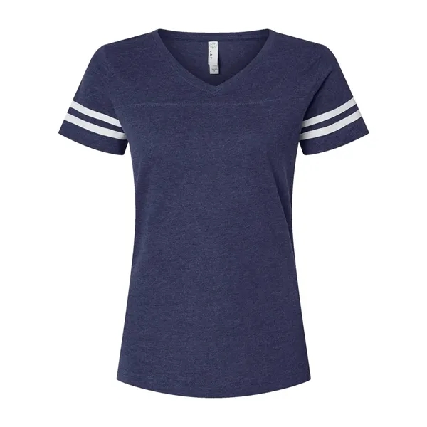 LAT Women's Football V-Neck Fine Jersey Tee - LAT Women's Football V-Neck Fine Jersey Tee - Image 21 of 24