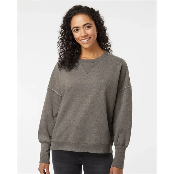 MV Sport Women's Sueded Fleece Crewneck Sweatshirt - MV Sport Women's Sueded Fleece Crewneck Sweatshirt - Image 0 of 4