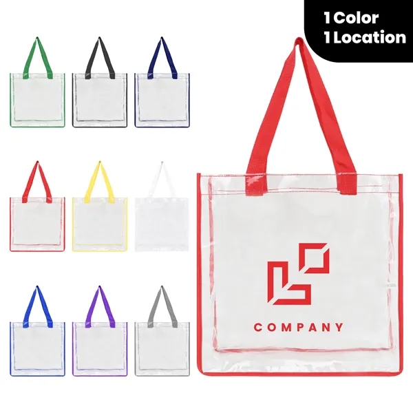 Customized Clear Stadium Tote Bag - Customized Clear Stadium Tote Bag - Image 0 of 1