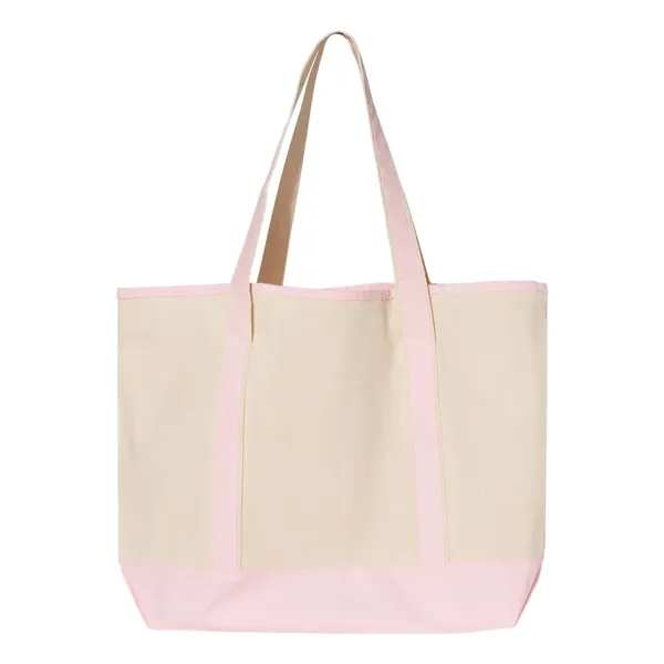 Q-Tees 34.6L Large Canvas Deluxe Tote - Q-Tees 34.6L Large Canvas Deluxe Tote - Image 4 of 18