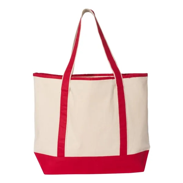 Q-Tees 34.6L Large Canvas Deluxe Tote - Q-Tees 34.6L Large Canvas Deluxe Tote - Image 16 of 18