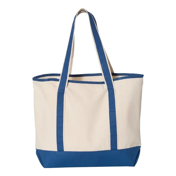 Q-Tees 34.6L Large Canvas Deluxe Tote - Q-Tees 34.6L Large Canvas Deluxe Tote - Image 18 of 18