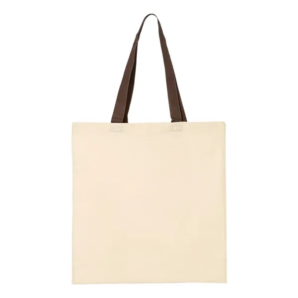 Q-Tees Economical Tote with Contrast-Color Handles - Q-Tees Economical Tote with Contrast-Color Handles - Image 6 of 40