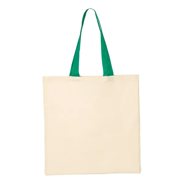 Q-Tees Economical Tote with Contrast-Color Handles - Q-Tees Economical Tote with Contrast-Color Handles - Image 14 of 40