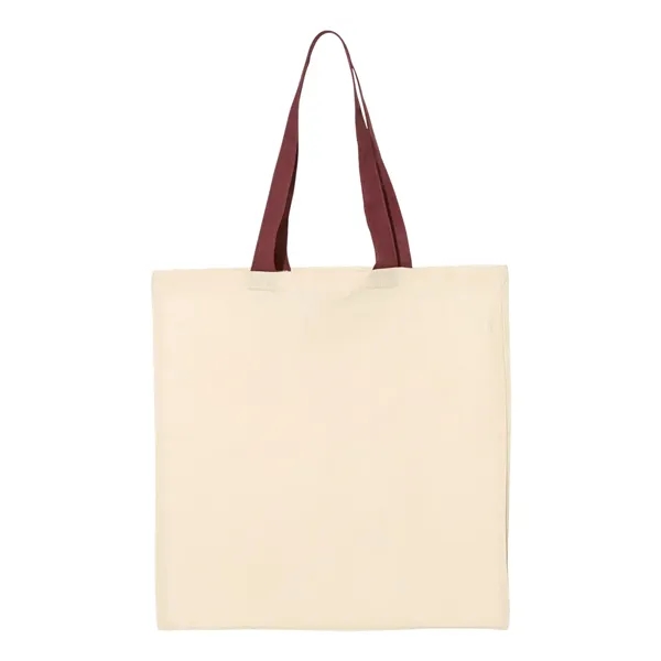 Q-Tees Economical Tote with Contrast-Color Handles - Q-Tees Economical Tote with Contrast-Color Handles - Image 21 of 40