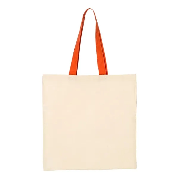 Q-Tees Economical Tote with Contrast-Color Handles - Q-Tees Economical Tote with Contrast-Color Handles - Image 26 of 40