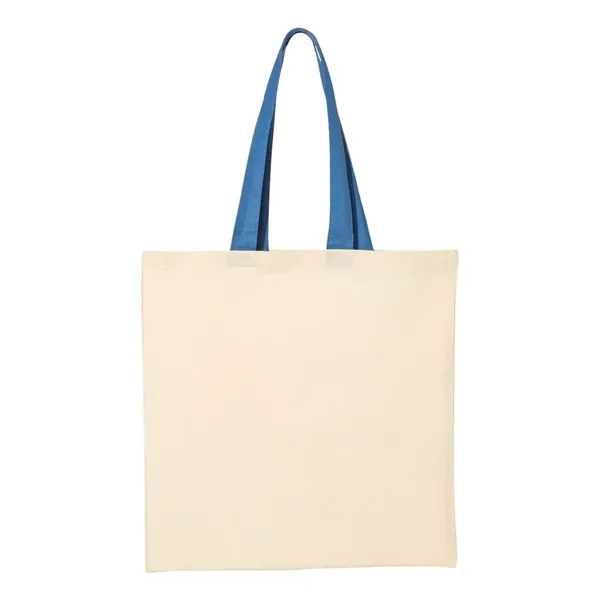 Q-Tees Economical Tote with Contrast-Color Handles - Q-Tees Economical Tote with Contrast-Color Handles - Image 32 of 40