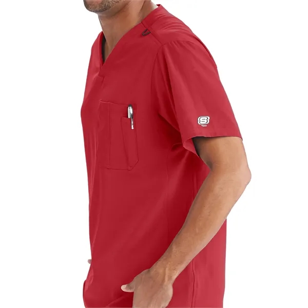 Skechers - Men's One-Pocket V-Neck Structure Scrub Top - Skechers - Men's One-Pocket V-Neck Structure Scrub Top - Image 45 of 47