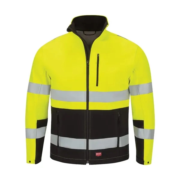 Red Kap Men's Hi-Visibility Soft Shell Jacket - Red Kap Men's Hi-Visibility Soft Shell Jacket - Image 0 of 2