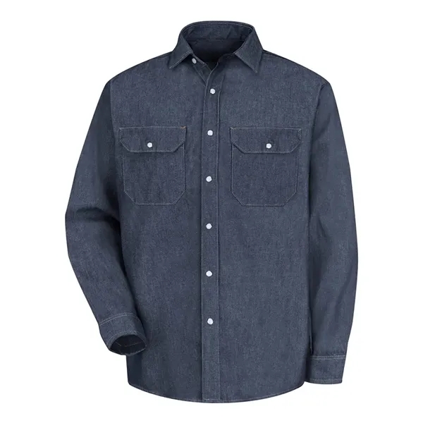 Red Kap Men's Deluxe Denim Long Sleeve Shirt - Red Kap Men's Deluxe Denim Long Sleeve Shirt - Image 1 of 2