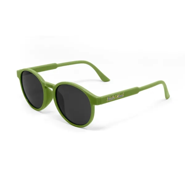 Custom Retro Round Sunglasses: Solid Color Frame