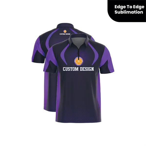 Personalized Men's Bowling Jersey with Zipper - Personalized Men's Bowling Jersey with Zipper - Image 0 of 1