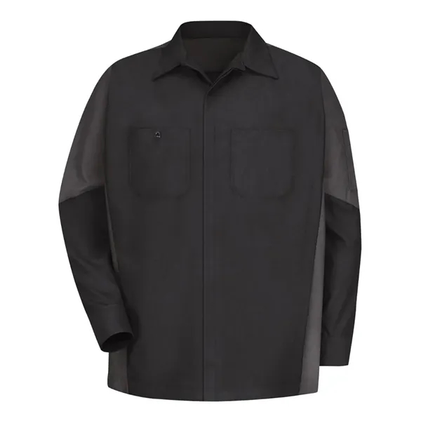 Red Kap Men's Tall Long Sleeve Automotive Crew Shirt - Red Kap Men's Tall Long Sleeve Automotive Crew Shirt - Image 3 of 15