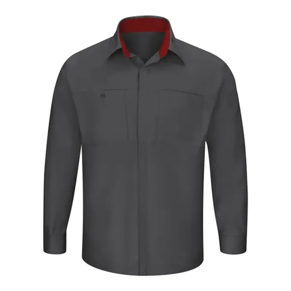 Red Kap Men's Performance Plus Long Sleeve Shirt with Oil... - Red Kap Men's Performance Plus Long Sleeve Shirt with Oil... - Image 7 of 16