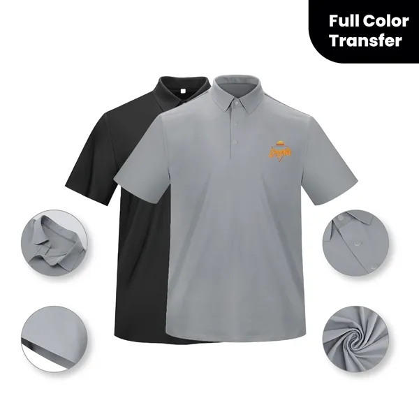 Men's Polo Shirt With Bonded Collar with Logo - Men's Polo Shirt With Bonded Collar with Logo - Image 1 of 1