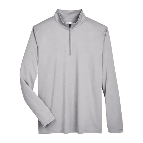 Team 365 Men's Zone Sonic Heather Performance Quarter-Zip... - Team 365 Men's Zone Sonic Heather Performance Quarter-Zip... - Image 1 of 16