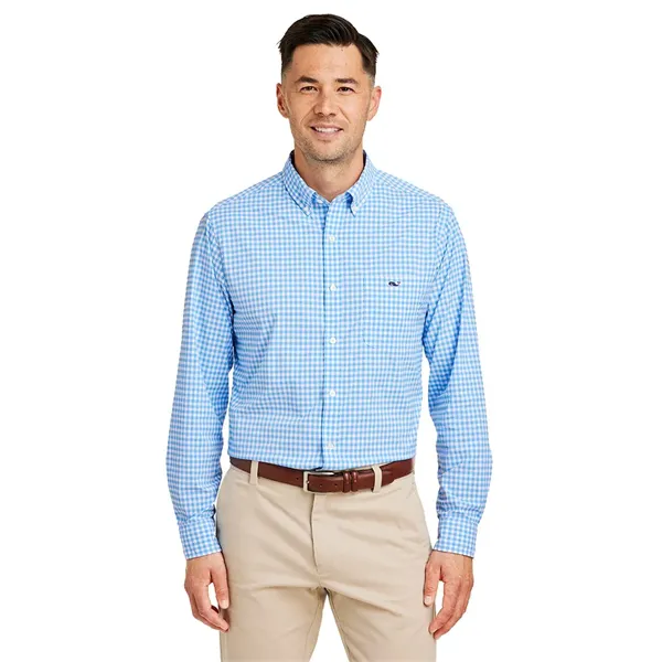 vineyard vines Men's On-The-Go Nylon Gingham Shirt - vineyard vines Men's On-The-Go Nylon Gingham Shirt - Image 0 of 6