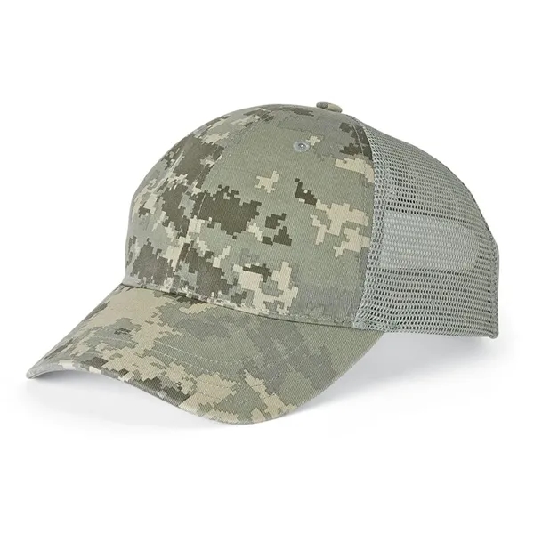 Richardson 111P Camo Washed Trucker Cap - Richardson 111P Camo Washed Trucker Cap - Image 3 of 6
