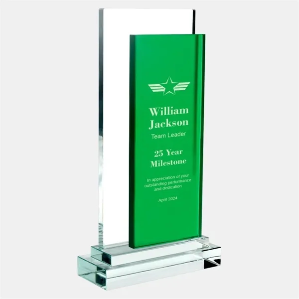 Color Rectangle Award with Clear Base
