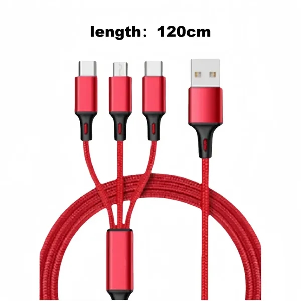 Travel-Sized 3-In-1 Charging Cable - Travel-Sized 3-In-1 Charging Cable - Image 1 of 3
