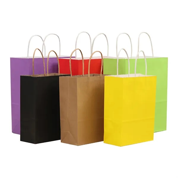 Coloured Kraft Paper Tote Bag - Coloured Kraft Paper Tote Bag - Image 0 of 2
