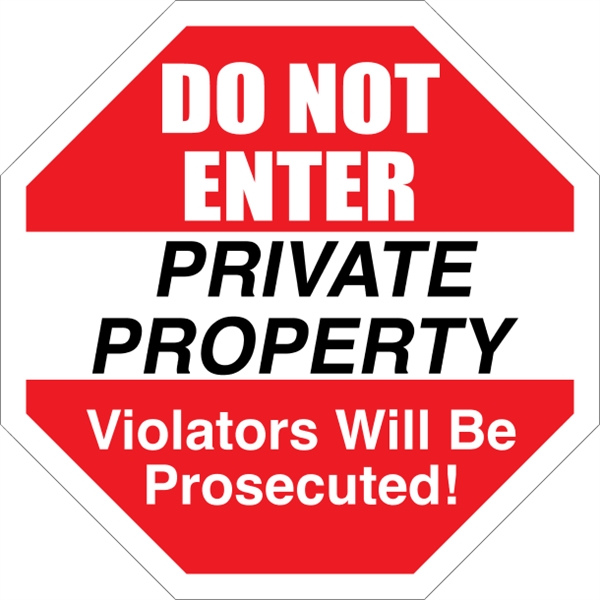 12" x 12" Octagon .055" Polyethylene Sign