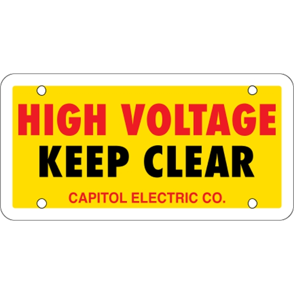6" x 3" .055" Polyethylene Sign