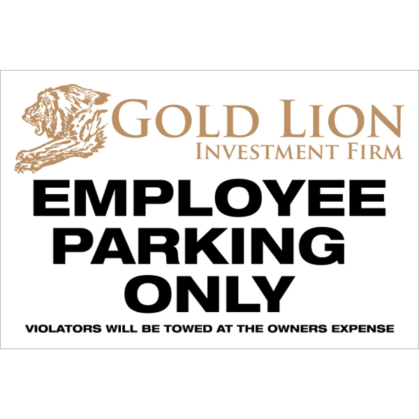 18" x 12" .055" Polyethylene Sign