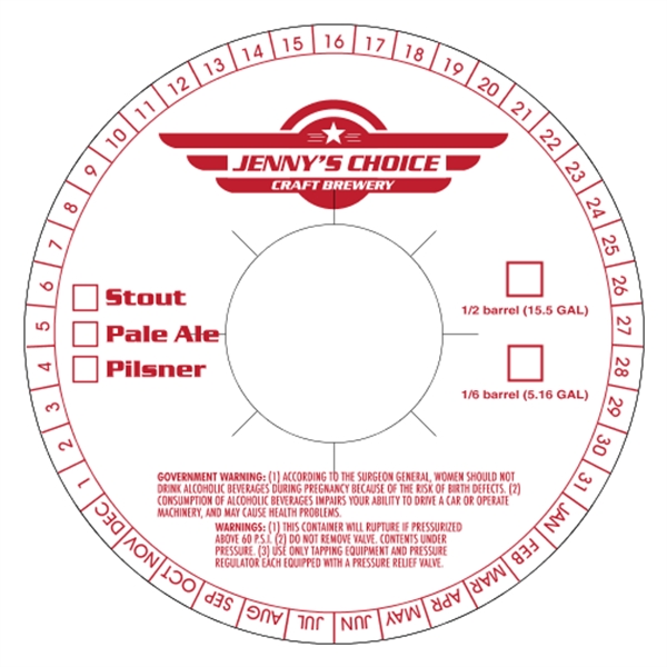 6.5" Keg Collars, Spot Color .015" Polyethylene