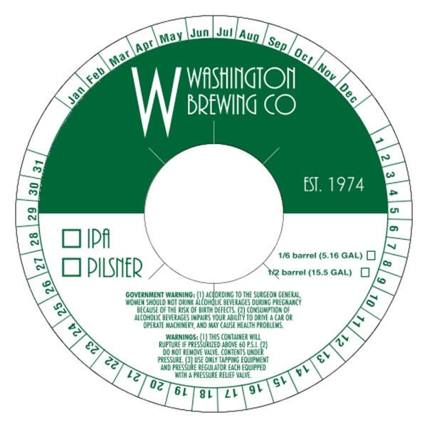 6.5" Keg Collars, Spot Color .018" All-Weather Poster Board
