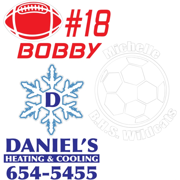 Custom Personalized Pro-Cut Decals - Standard Pre-Mask