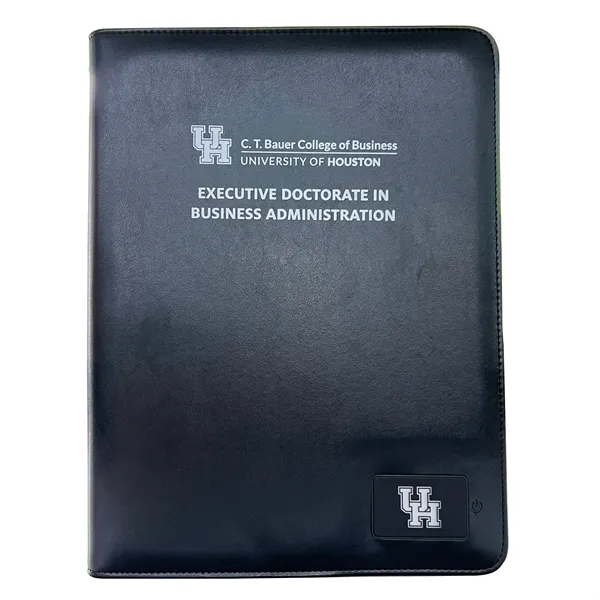 Business Padfolio W/ 5000mah Wireless Charger with LED Logo - Business Padfolio W/ 5000mah Wireless Charger with LED Logo - Image 0 of 2