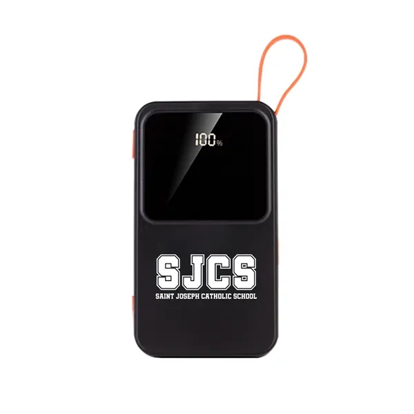 22.5W Quick Charger 10000mah Power Bank With Built in Cable - 22.5W Quick Charger 10000mah Power Bank With Built in Cable - Image 0 of 1