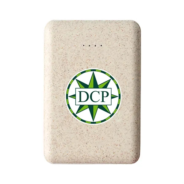 5000mAh Eco-Friendly Power Bank with Wheat Straw Housing - 5000mAh Eco-Friendly Power Bank with Wheat Straw Housing - Image 0 of 3