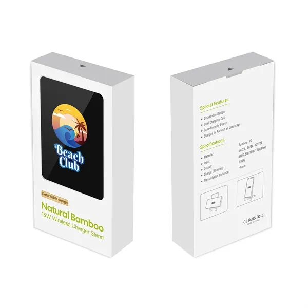 Glowing Light Up Logo 15W Wireless Charger & Phone Stand - Glowing Light Up Logo 15W Wireless Charger & Phone Stand - Image 3 of 5