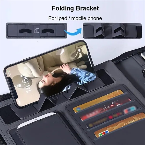 Tech Portfolio with Power Bank and Wireless Charger - Tech Portfolio with Power Bank and Wireless Charger - Image 3 of 5