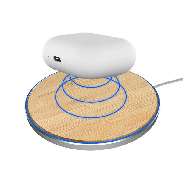 15W QI Certified Bamboo Charging Pad - 15W QI Certified Bamboo Charging Pad - Image 0 of 4