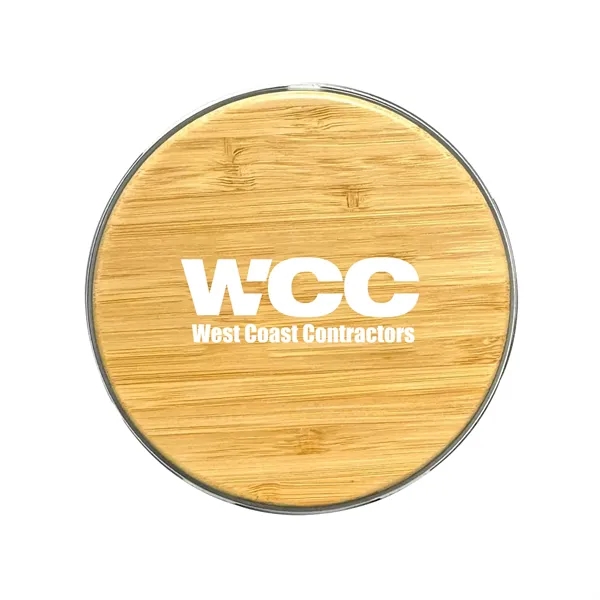 15W QI Certified Bamboo Charging Pad - 15W QI Certified Bamboo Charging Pad - Image 1 of 4