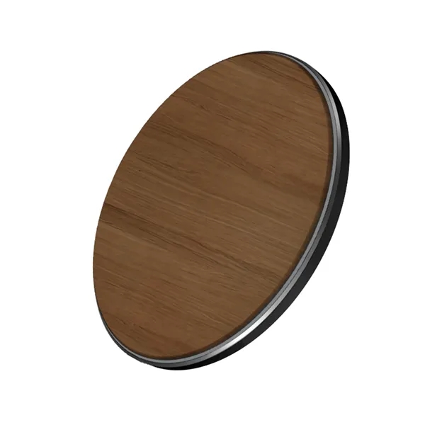 15W QI Certified Walnut Charging Pad - 15W QI Certified Walnut Charging Pad - Image 2 of 5