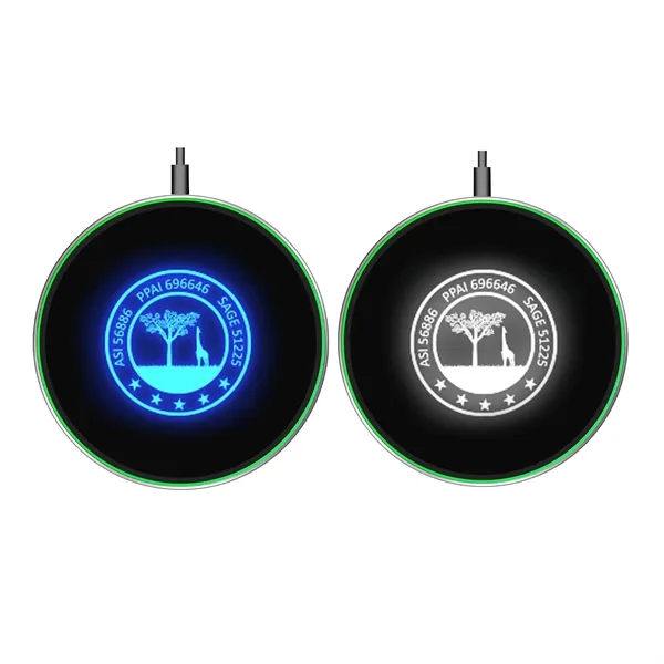 15W Wireless Charger With LED Light Up Logo - 15W Wireless Charger With LED Light Up Logo - Image 1 of 1