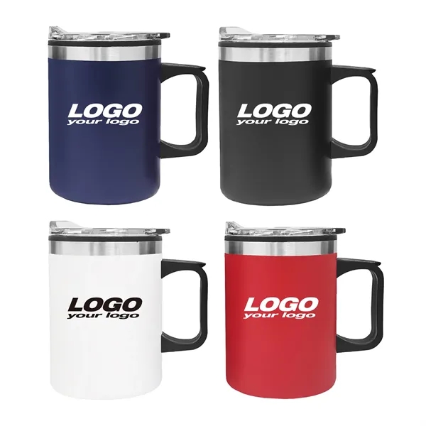 14 oz Coffee Mug Double Wall With Handle - 14 oz Coffee Mug Double Wall With Handle - Image 1 of 2