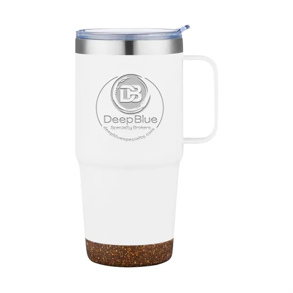24oz S/S travel mug with cork bottom - 24oz S/S travel mug with cork bottom - Image 0 of 2