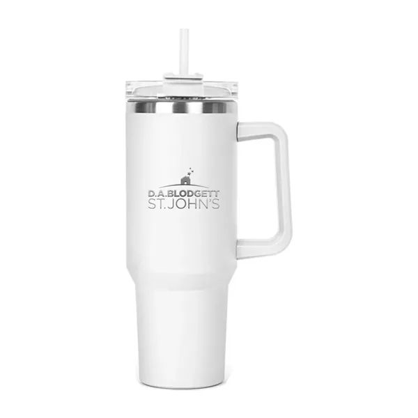 40oz Stainless steel travel mug with handle and straw - 40oz Stainless steel travel mug with handle and straw - Image 0 of 1