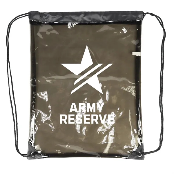 Eco-friendly Clear Waterproof Stadium Drawstring Backpack - Eco-friendly Clear Waterproof Stadium Drawstring Backpack - Image 5 of 10