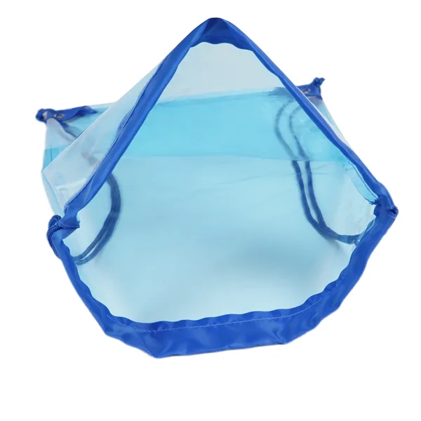 Eco-friendly Clear Waterproof Stadium Drawstring Backpack - Eco-friendly Clear Waterproof Stadium Drawstring Backpack - Image 9 of 10